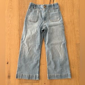 The Colette Cropped High-Rise Wide-Leg Jeans by Maeve from Anthropologie